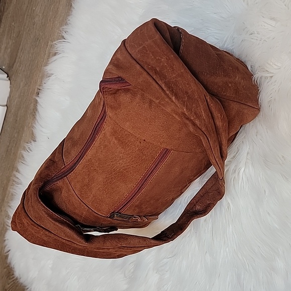 VTG | Emily Ann of Boca Raton Brushed  Suede Leather Hobo Handbag - Picture 5 of 16